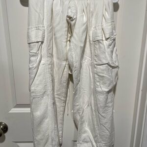 Abercrombie & Fitch White Cargo Pants